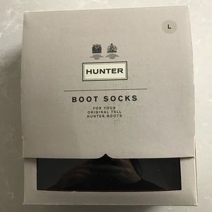 Hunter Boot Black Fleece Boot Socks (Tall)